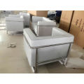 Contemporary Gray Linen Cloth Sofa with Encasing Frame